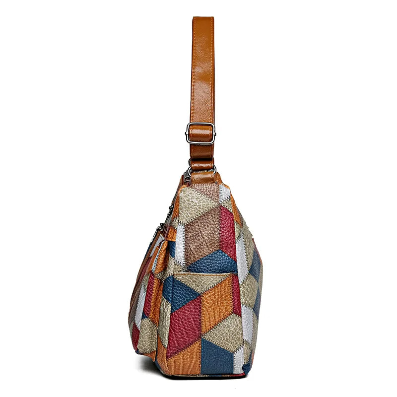 Adele Patchwork Shoulder Bag