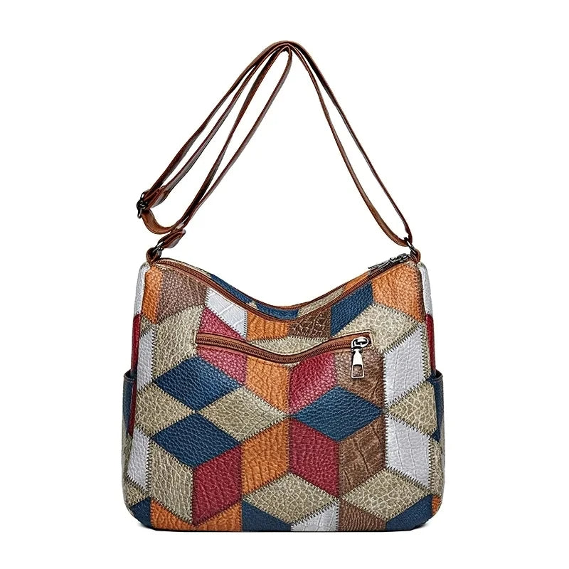 Adele Patchwork Shoulder Bag