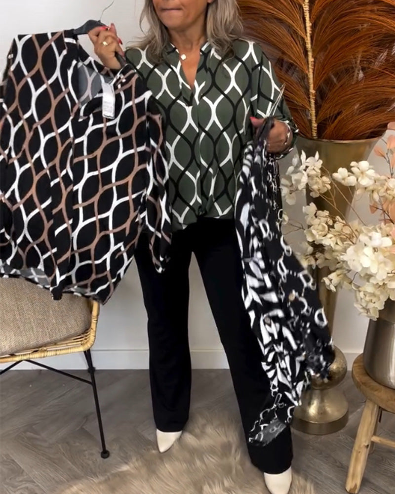 ADELE – Blouse with Graphic Print