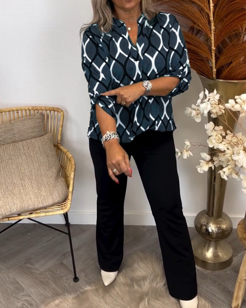 ADELE – Blouse with Graphic Print