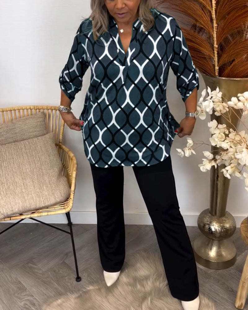 ADELE – Blouse with Graphic Print