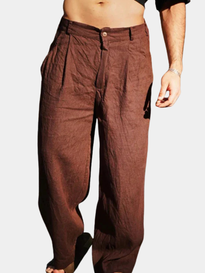 ALBERTO | WIDE-LEG LINEN TROUSERS