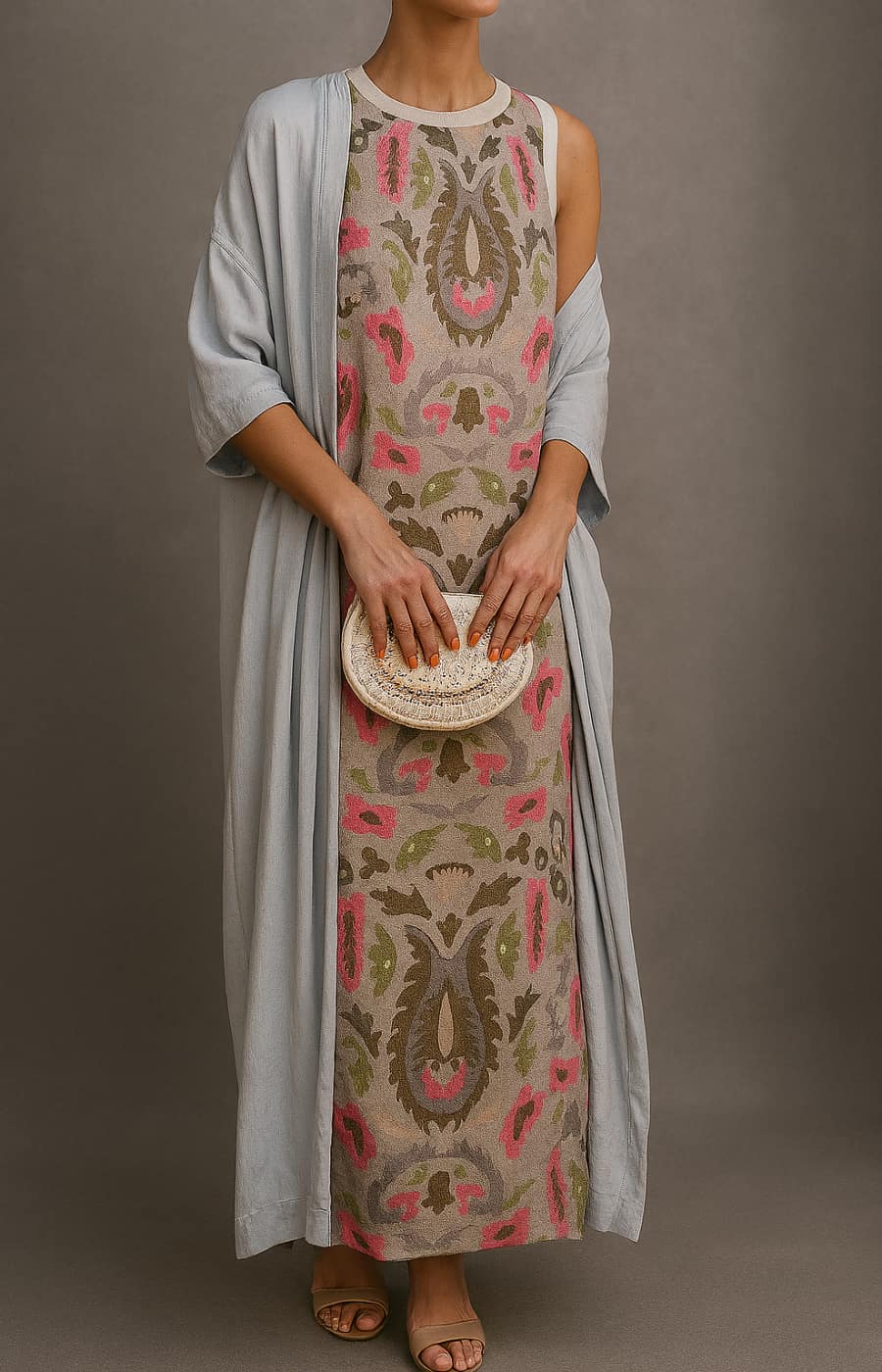 Serene | Elegant Evening Dress with Stole