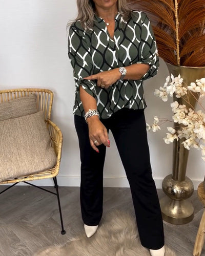 ADELE – Blouse with Graphic Print