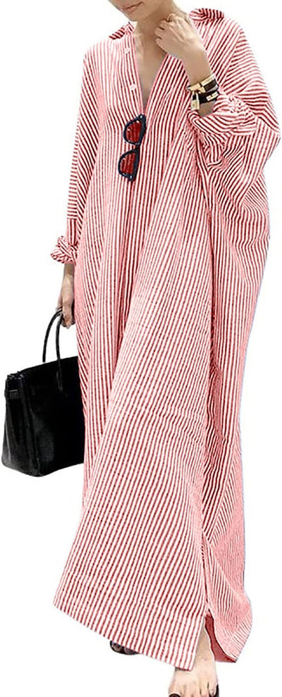 Stripe™ | Long Sleeve Shirt Dress