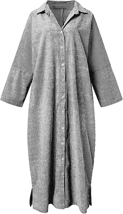 Stripe™ | Long Sleeve Shirt Dress