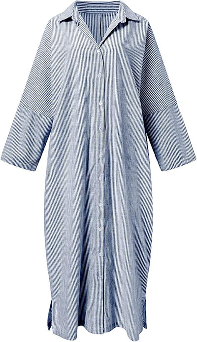 Stripe™ | Long Sleeve Shirt Dress