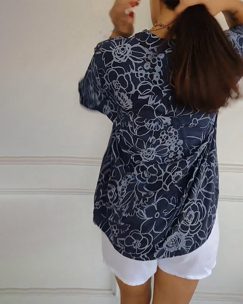 Christina | Floral Print Blouse