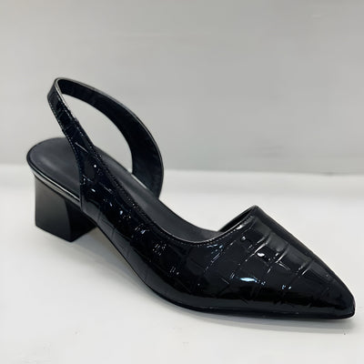 ADELE low-heeled pumps with open heels