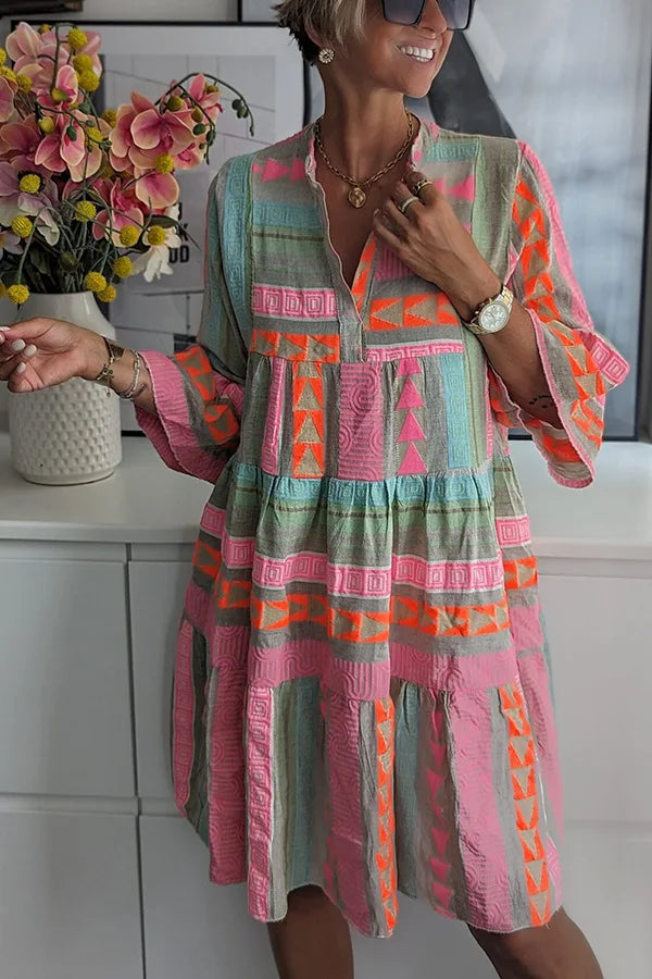 ADELE – Boho Tiered Swing Dress