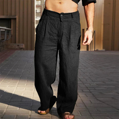 ALBERTO | WIDE-LEG LINEN TROUSERS
