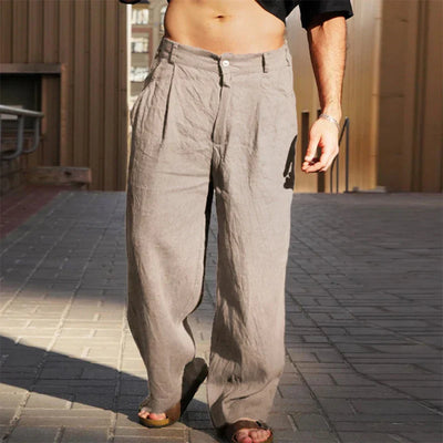 ALBERTO | WIDE-LEG LINEN TROUSERS