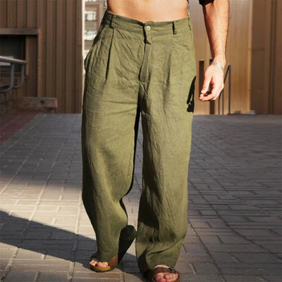 ALBERTO | WIDE-LEG LINEN TROUSERS