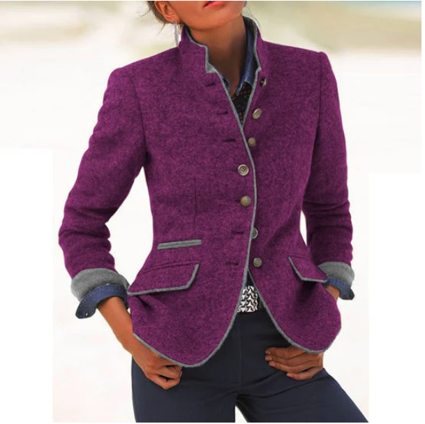 Charlize | Elegant cardigan with high collar