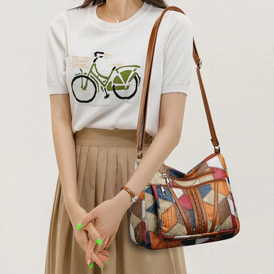 Adele | Mosaic leather handbag