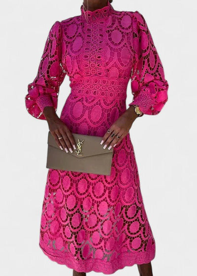 Christina – Intricate Lace Midi Dress