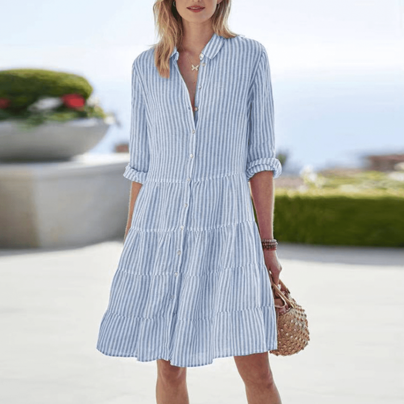 Charlize | Breezy Striped Dress