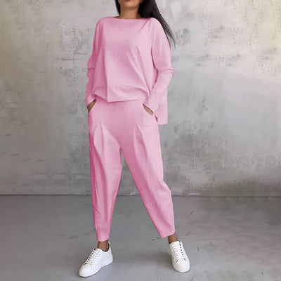 Charlize™ Two-Piece Set with Crew Neck and Long Sleeves