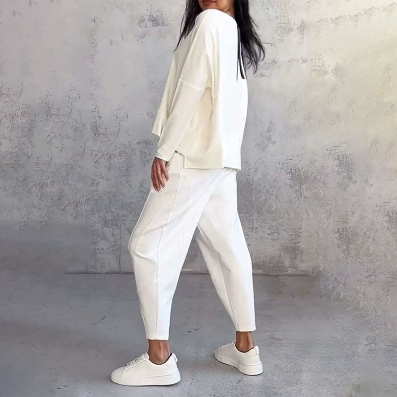 Charlize™ Two-Piece Set with Crew Neck and Long Sleeves