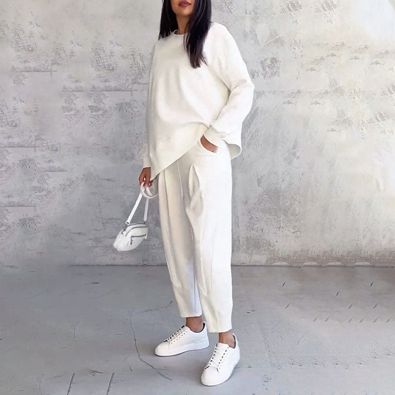 Charlize™ Two-Piece Set with Crew Neck and Long Sleeves