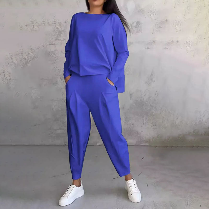 Charlize™ Two-Piece Set with Crew Neck and Long Sleeves