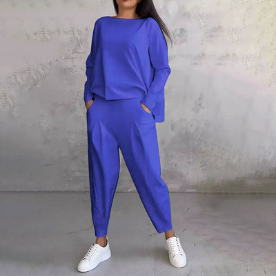 Charlize™ Two-Piece Set with Crew Neck and Long Sleeves