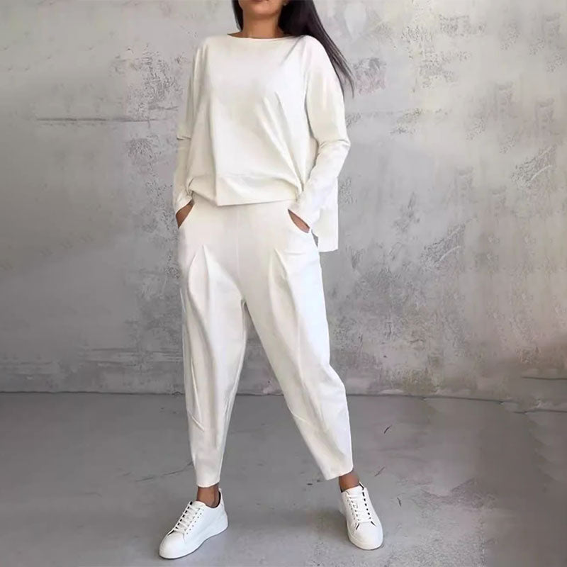 Charlize™ Two-Piece Set with Crew Neck and Long Sleeves