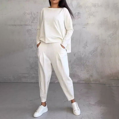 Charlize™ Two-Piece Set with Crew Neck and Long Sleeves