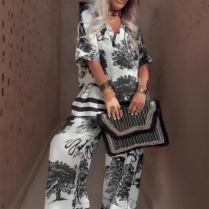 ADELE™ V-Neck Two-Piece Set