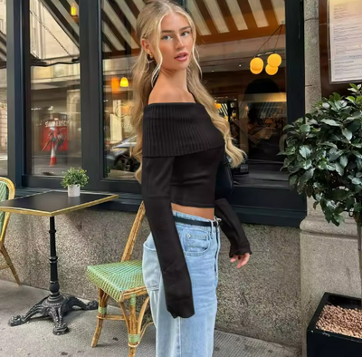 Sophia | Avskuren topp med axelband